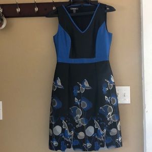 MUSE colorblock and floral dress